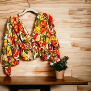 Crop fall blouse